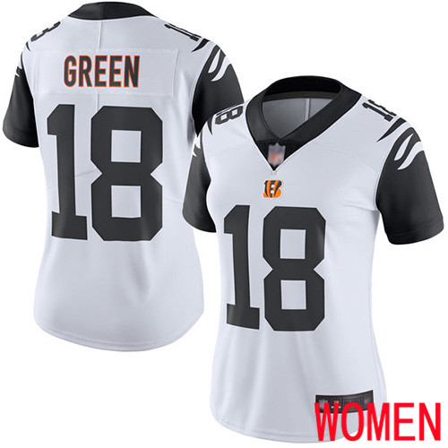 Cincinnati Bengals Limited White Women A J Green Jersey NFL Footballl 18 Rush Vapor Untouchable